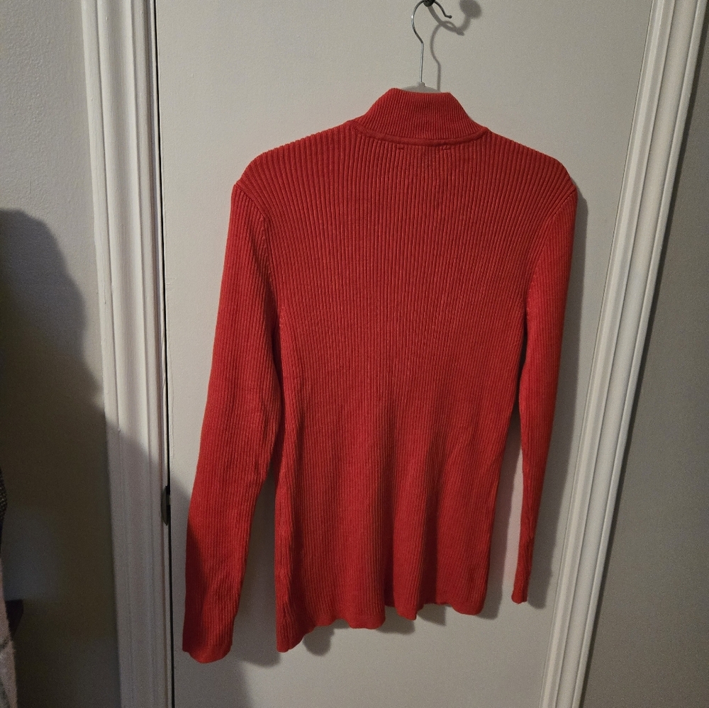 Boston Proper Red V-Neck Sweater - Picture 4 of 5